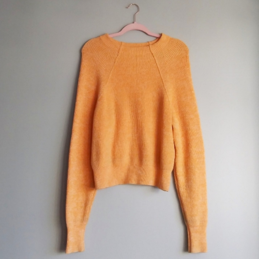 Free People Mock Turtleneck Orange Sweater